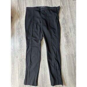 Dolce & Gabbana Pants Womens 42 Black Wool Blend Zipper Hem Italy Dressy Slim